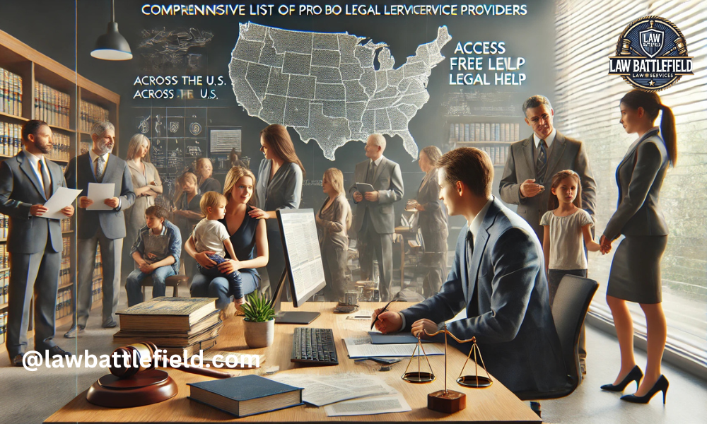 list of pro bono legal service providers