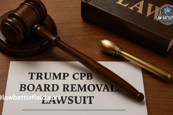 trump cpb board removals lawsuit