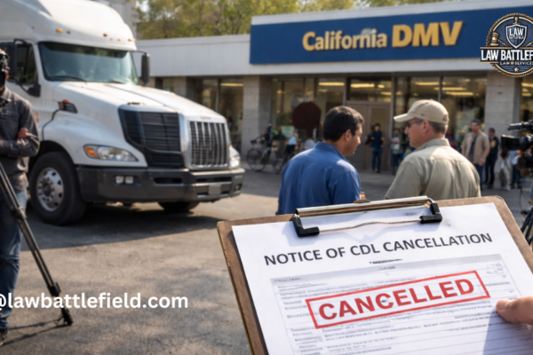 california dmv cdl cancellation lawsuit